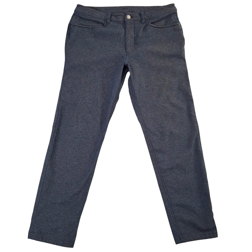 Lululemon ABC Pant Slim Tech Pants Mens 32x26.5 Gray Melange 5-Pocket Trousers